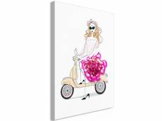 Tableau - girl on a scooter (1 part) vertical [20x30]