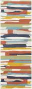Tapis de Couloir Scandinave Moderne Multicolore/Orange 80x220