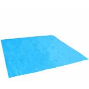 Tapis de sol et de protection bleu pour piscine 5 m