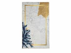 "tapis feuille gold, blanc dimensions - 120x180" TPS_FEUILL_BLGOLD120
