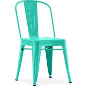 Tolix Style - Chaise de salle à manger en acier - Design industriel - Nouvelle édition - Stylix Vert pastel - Acier - Vert pastel