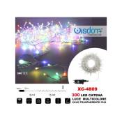 Trade Shop Traesio - Guirlande Lumineuse 300 Led Lucioles Multicolores Câble Transparent Xc-4809