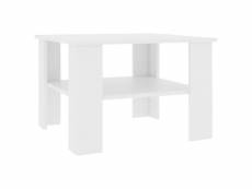 Vidaxl table basse blanc 60 x 60 x 42 cm aggloméré