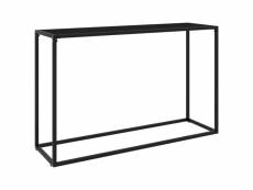 Vidaxl table console noir 120x35x75 cm verre trempé