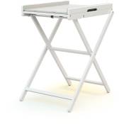 AT4 - Table à langer pliante essentiel en bois - Blanc
