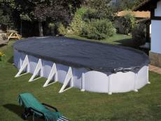Bâche d'hivernage 120 g/m² pour piscine acier ovale 8,00 x 4,70 m - Gré