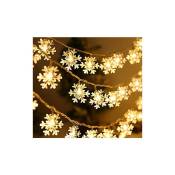 Beijiyi - Guirlande Lumineuse,Flocon de neige Guirlande Lumineuse,6M 40 led Lumières de Noël Intérieur et extérieure,pour Décoration Maison