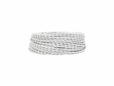 Câble textile torsadé 2x05mm² - blanc