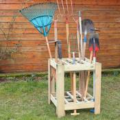 Cémonjardin - Range outils de jardin en bois - Marron