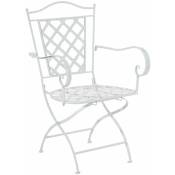 Chaise de jardin en fer dans un style romantique ancien