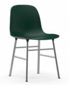 Chaise Form / Pied chromé - Normann Copenhagen vert en plastique