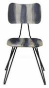 Chaise Overdyed / Bois - Diesel with Moroso gris en