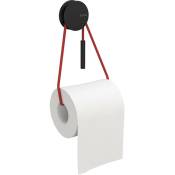 Cosmic - Diabolo porte-papier toilette porte roleau dérouleur de papier toilette rouge noir mat type d'installation murale type de fixation seulement