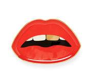 Coupelle Lips Trinket / Vide-poche - 24 x 16 cm - Jonathan Adler rouge en céramique