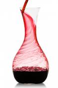 Décanteur à vin de 1200 ml de chez Culinaire - Belle carafe à vin 100 % en verre cristal sans plomb soufflé à la main - Le vin gagne en goût, en arôme