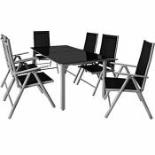 Deuba - Salon de Jardin 6+1 - Bern - 1 Table, 6 chaises