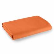 Drap plat 100% coton / 57 fils/cm² - orange - 240