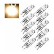 Dstock60 - Lot de 10 ampoules filament G9 40W - Capsule halogène - 220/240V
