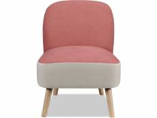 Fauteuil dopio rose - assise polyester pieds bois SUP113448RB