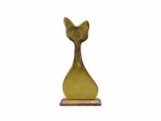 Figurine decorative chat funny cat - or - 13x5x33
