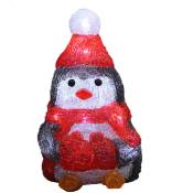 Figurine lumineuse led en acrylique - décoration de Noël - Modèle au choix Pingouin