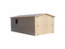 Garage en bois 15 m² - H222x516x324 cm - Timbela M101 M101