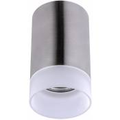 Globo - Plafonnier plafonnier en aluminium plafonnier de salon lampe de salle à manger verre satiné, 1x GU10, DxH 6,5 x 11 cm