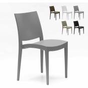 Grand Soleil - Chaise en polypropylène pour salle à manger bar et restaurant Trieste Couleur: Gris