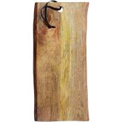Grande planche à découper et à servir en bois de manguier rustique, 23 x 50 cm (9 x 19.5) - Masterclass