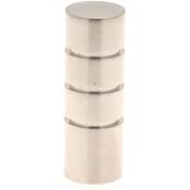 Homemaison - Paire Embouts Cylindre striés pour barre ø 20mm - Argent