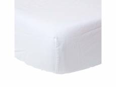Homescapes drap-housse en lin lavé blanc - 120 x 190 cm BL1529E