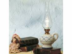 Lampe à poser lampe verre et céramique design vintage