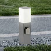 Lampe d'extérieur avec douille Prise de jardin avec lumière Lampadaire extérieur avec douille, 2x douille en acier, 1x E27, h 36 cm, jardin