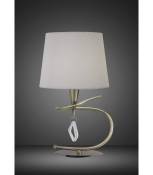 Lampe de Table Mara 1 Ampoule E14 Large, laiton antique
