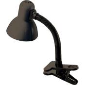 Lampe de table noire à pince E27 modèle Charleston