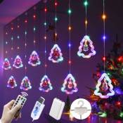 Lumières de Noël à LED,3M led Décoration de Noël usb Guirlande lumineuse avec crochets,Lumières de décoration de fenêtre de Noël,Lumières