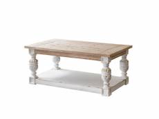 Oscar - table basse en bois blanc l120