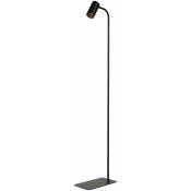 Petit lampadaire Noir Or 124cm Moderne flexible - noir,