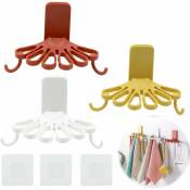 Ponge rack chiffon vaisselle - Étagère murale avec crochet, fleur en forme de porte - chiffon en plastique non perforé. Convient pour cuisine et