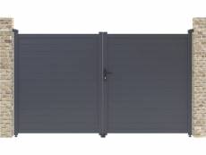 Portail aluminium "marc" - 299.5 x 180.9 cm - gris