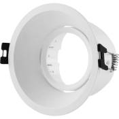 Support spot rond pour ampoule GU10 / MR16 - Coupe Ø 85 mm - - Blanc - Blanc