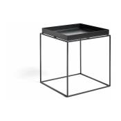 Table basse carrée en métal noir 40 x 40 x 44 cm