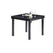 Table de jardin en aluminium extensible noir 4/8 places - Noir