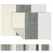 Tapis de bain Horizont Polyester Gris clair / gris / crème 60 x 90 cm - Gris Clair