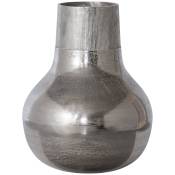 Vase déco en métal vase á fleurs argent 46x36x36