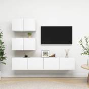 Vidaxl - Ensemble de meuble tv 4 pcs Blanc Aggloméré