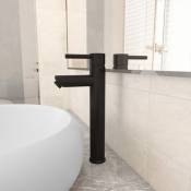 Vidaxl - Mitigeur de salle de bain Noir 12x30 cm