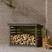 Vidaxl - Support pour bois de chauffage Gris 108x73x79 cm Bois de pin