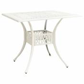 Vidaxl vidaXL Table de jardin Blanc 90x90x73 cm Aluminium
