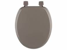 Abattant wc - bois - taupe